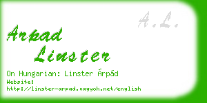 arpad linster business card